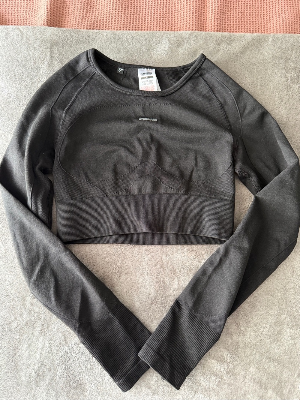 Gymshark Black Seamless Long Sleeve Crop